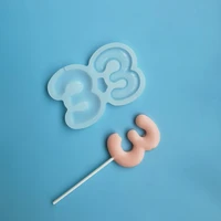 new number shape silicone chocolate mousse lollipop mould epoxy silicone sugarcraft molds kitchen tool bakeware