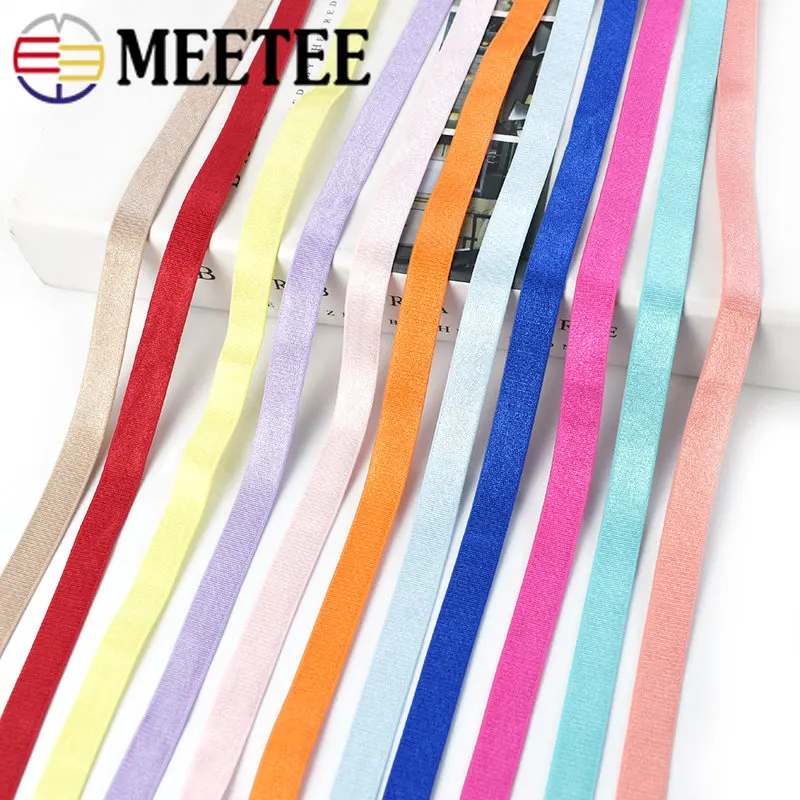 

10/20Meter 12mm Elastic Band Colorful Decorative Ribbon Clothes Underwear Bra Strap Webbing Tape DIY Sewing Material Accessories