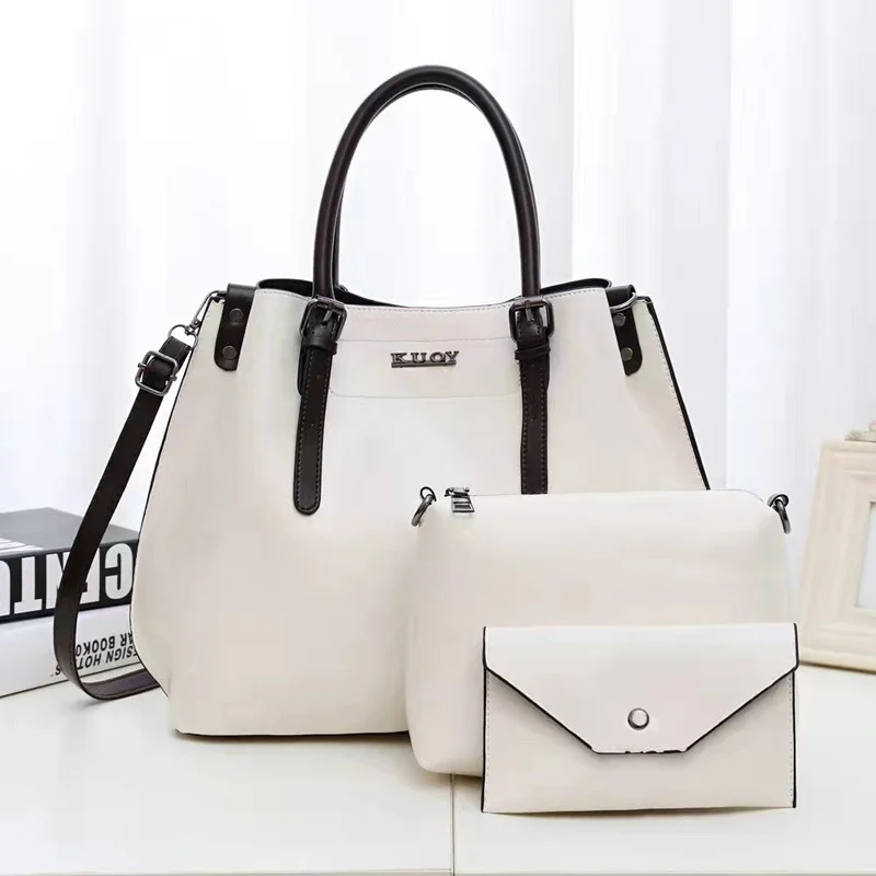 

2022 Retro Three-piece Women's Bag European and American Fashion One-shoulder Messenger Bag Luxury Handbag Women's Composite Bag
