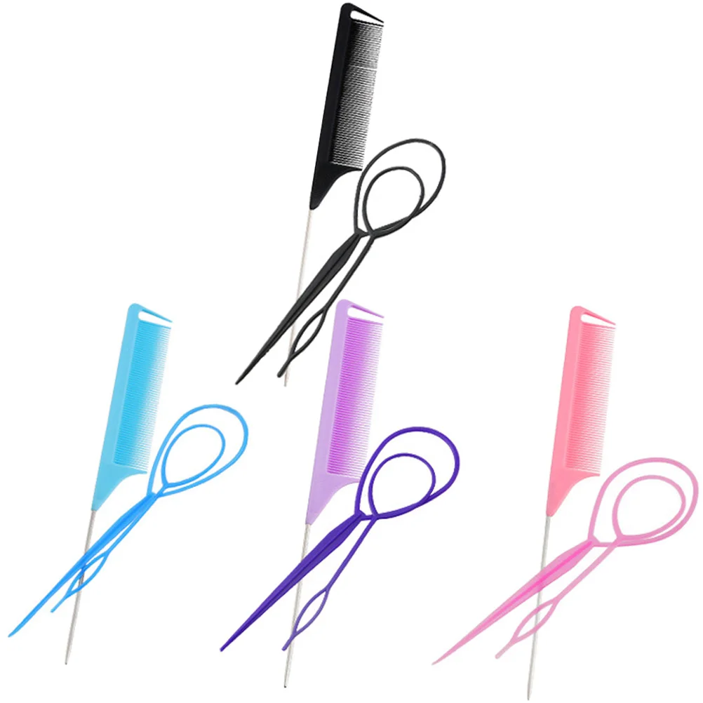 

4 набора, плетеные резинки для волос