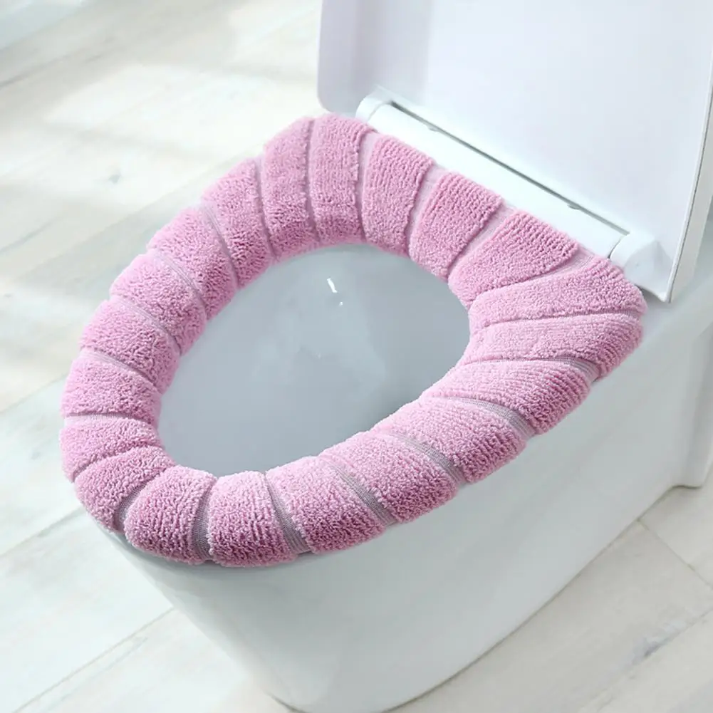 

Practical Lid Cover Pad No Burr Reusable Anti-shrink Elastic Toilet Seat Cushion Lid Seat Pad Toilet Seat Cushion