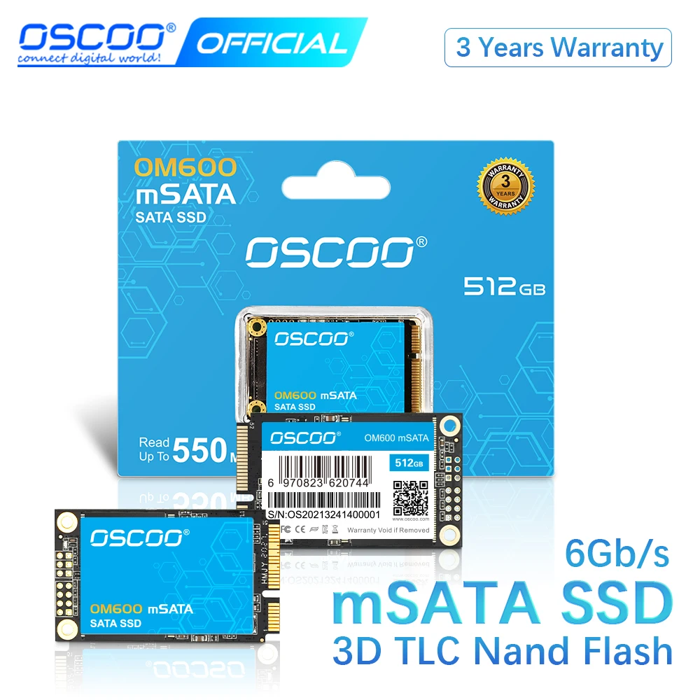 OSCOO mSATA SSD 128 ГБ 256 512 SATAIII жесткий диск твердотельный накопитель для ноутбуков