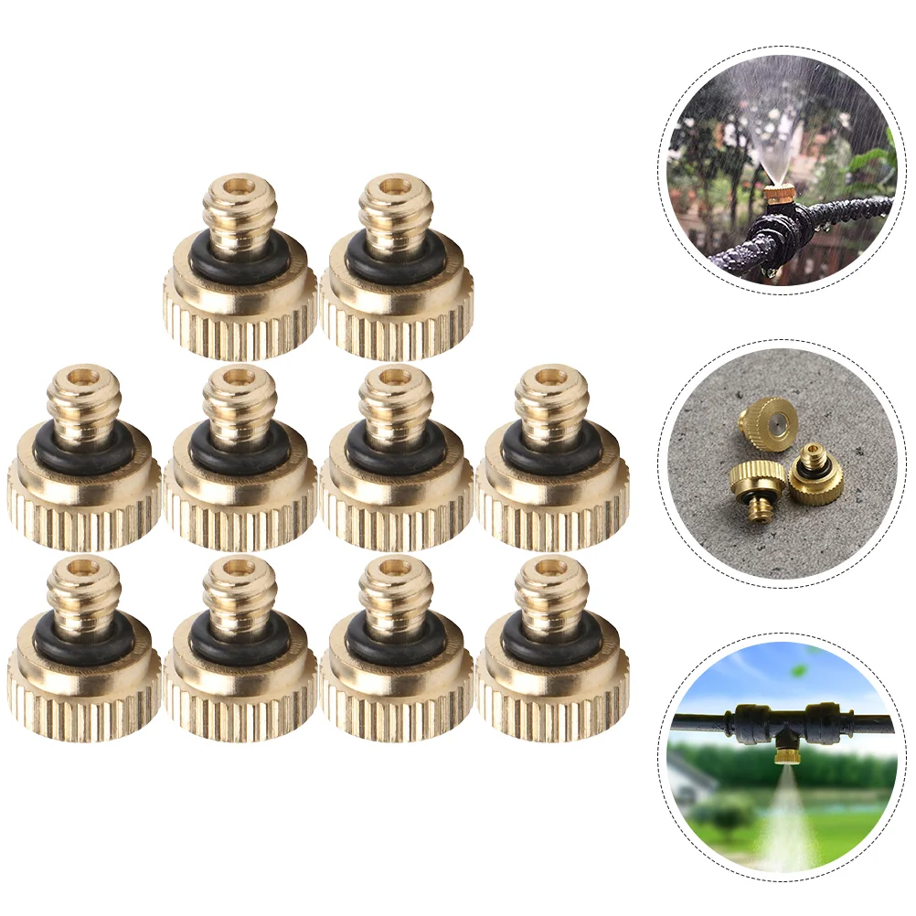 

10 Pcs Hose Nozzle Outdoor Mister Replacements Low Pressure Misting Brass Watering Spray Nozzles Garden Sprayer