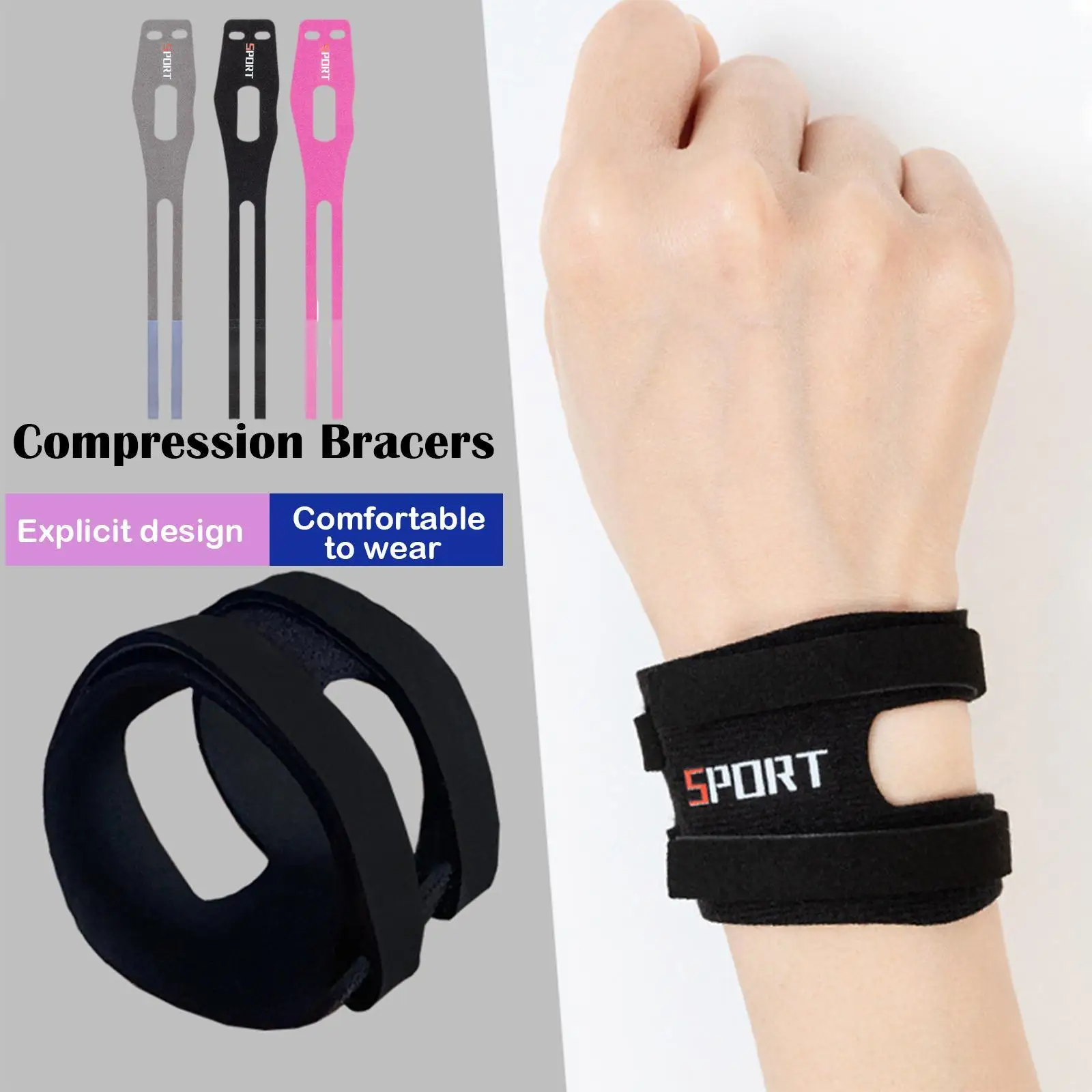 

1pair Pain Wrist Band Brace Injury For TFCC Tear Portable Sprain Protection Thin Sports Yoga Soft Ulnar Fix Badminton Basketball