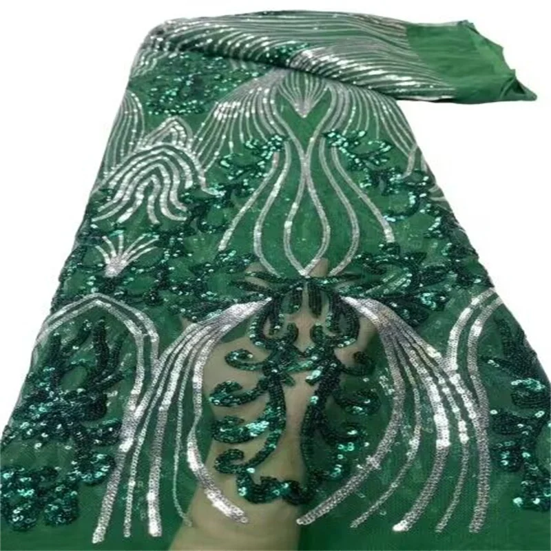 

Нигерийские кружева с блестками ткани, высокое качество, зеленое/золотое кружево, африканская кружевная ткань, французская Тюлевая кружевная ткань для шитья Вечерние