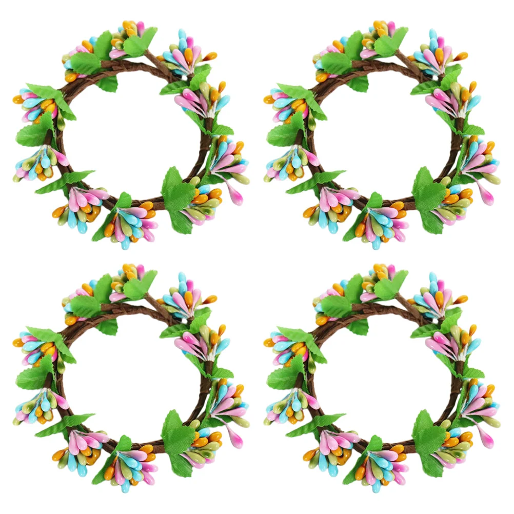 

Wreath Easter Wreaths Ring Rings Door Spring Berry Front Decor Eucalyptus Artificial Garland Pillar Mini Holder Leaf Decorative