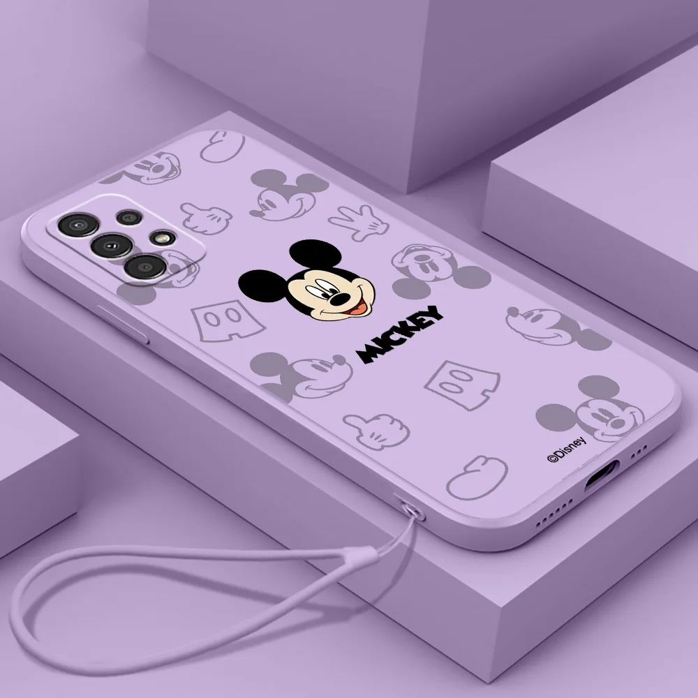 

Mickey Minnie Mouse For Realme Narzo 50A 50i 30 10 V23 Q5i Q5 GT2 GT Neo 3T C21Y XT X2 Pro Liquid Rope Funda Cover