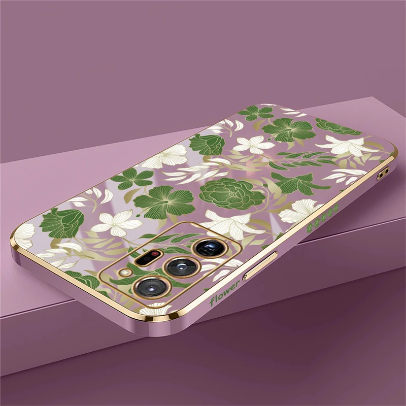 Чехол с цветочным рисунком для Samsung Galaxy Note 20 Ultra 10 Plus Lite 8 9 J4 J7 Pro M54 M14 M62 M53 M33 M32