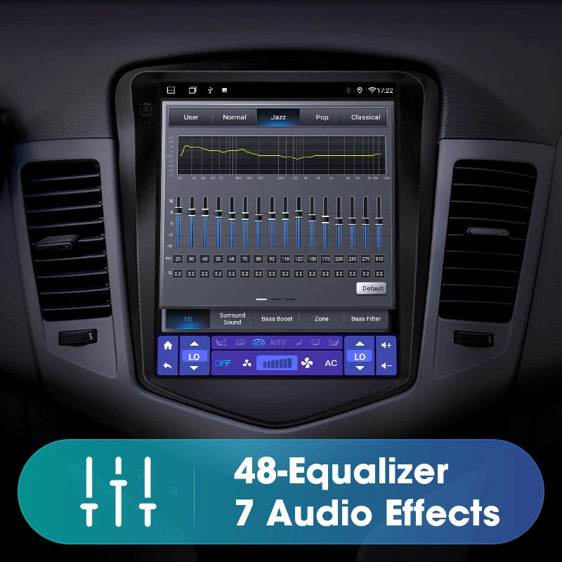 $85.48 JMCQ 2Din Android Car Stereo Radio Multimedia Video Player For Chevrolet Cruze J300 2008 - 2012 GPS Navigation For Tesla style