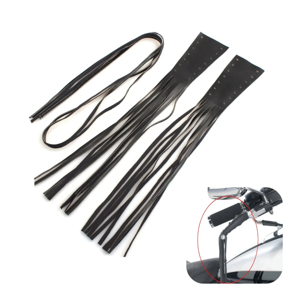 Чехол на руль мотоцикла, тормозной рычаг с бахромой и кисточкой для Harley Honda Yamaha Cafe Racer Chopper Bob Scrambler R9T Универсальный