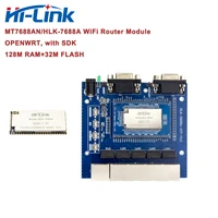 free shipping 2pcslot mt7688a hlk 7688a uart to ethernet openwrt wireless gateway router module kit