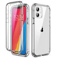 transparent silicone iphone 12 mini 5 4 inch casedual layer hybrid impact resistant soft tpu back cover
