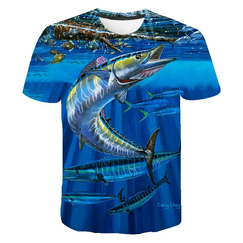 Купи Fishing 2022 New Summer T-shirt Men Women Children 3D Printed T shirts Fashion Tops Boy Girl Kids Summer Short Sleeve Cool Tee за 133 рублей в магазине AliExpress