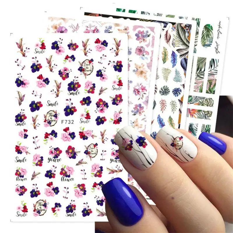 

Japanese Leaf Flower Nail Sticker Deciduous Sticker LOGO Sticker WordArt Sticker Nail Art Sticker Nail Art Accessories