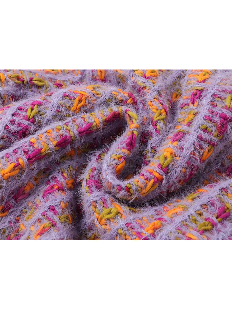 Женский вязаный свитер однобортный Свободный Повседневный кардиган на