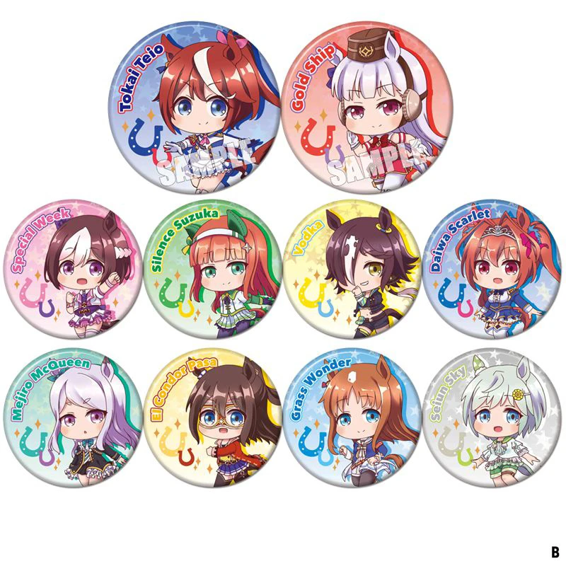 

10 шт. значок аниме Uma muмэ: прекрасный тихий Дерби Suzuka Специальная брошь на выходной пуговицы