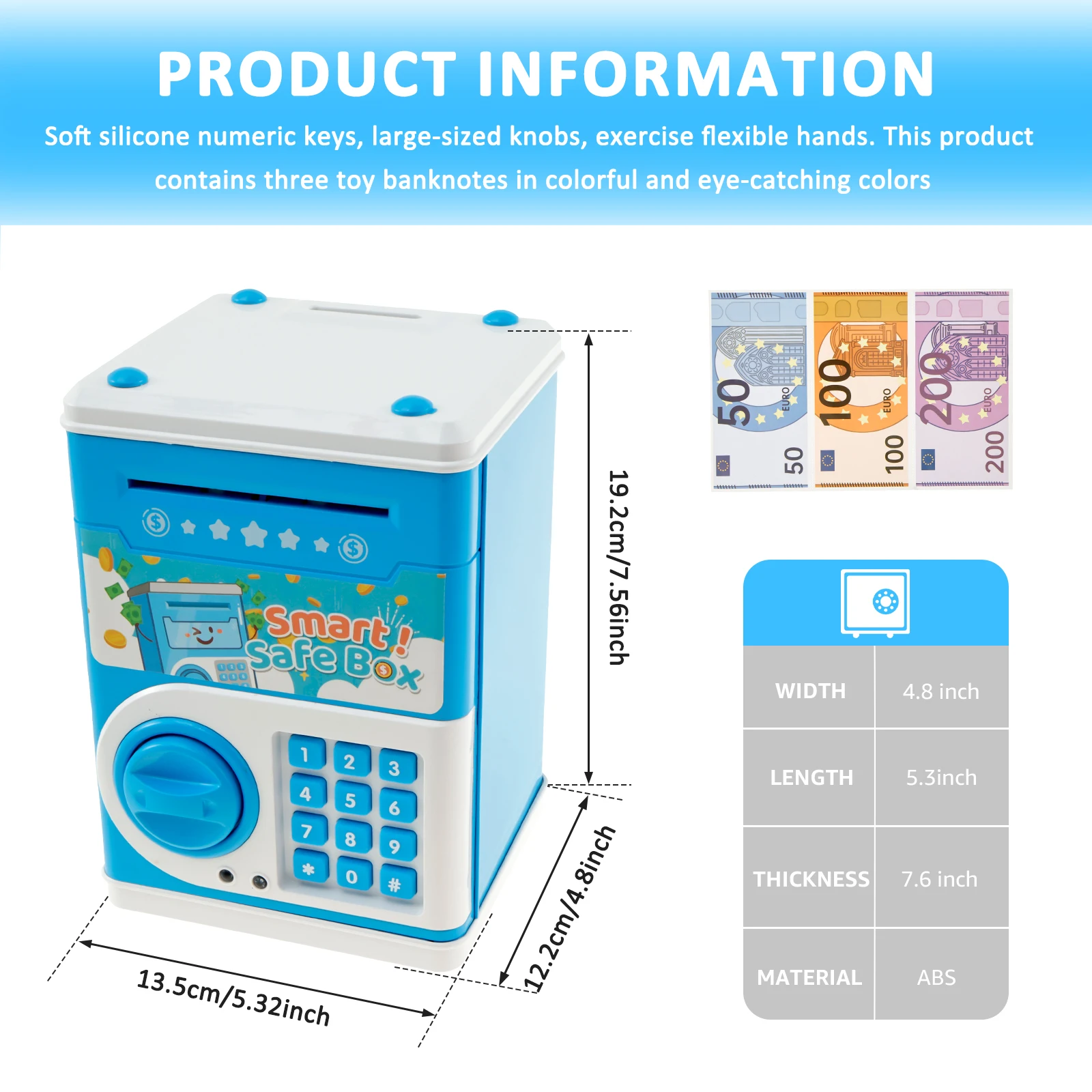 Детская копилка милая детская с паролем и игрушечной банкнотой электронный код