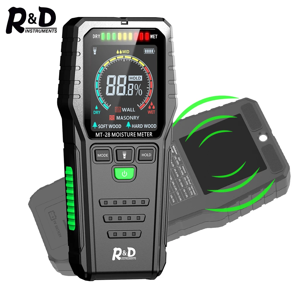 

R&D MT28C Full Angle Non-contact Wood Moisture Meter Environmental Temperature Humidity Detection Moisture Detector