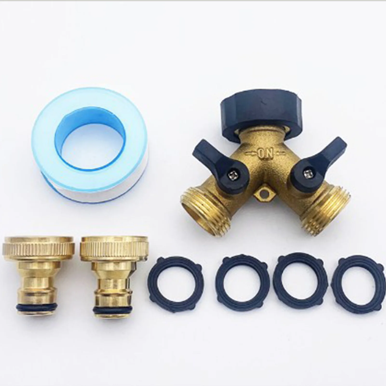 

Садовая водопроводная труба, латунный 2-ходовой садовый кран, Женский Y-образный клапан для орошения, быстроразъемный фотоэлемент, 1 комплект