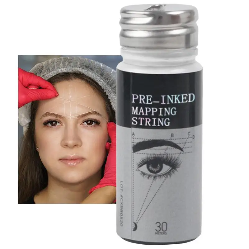 

Brow Mapping Thread 30M Women Eyebrow Mapping Thread Black & White Ink Brow Mapping String For Home Salons Beauty Schools