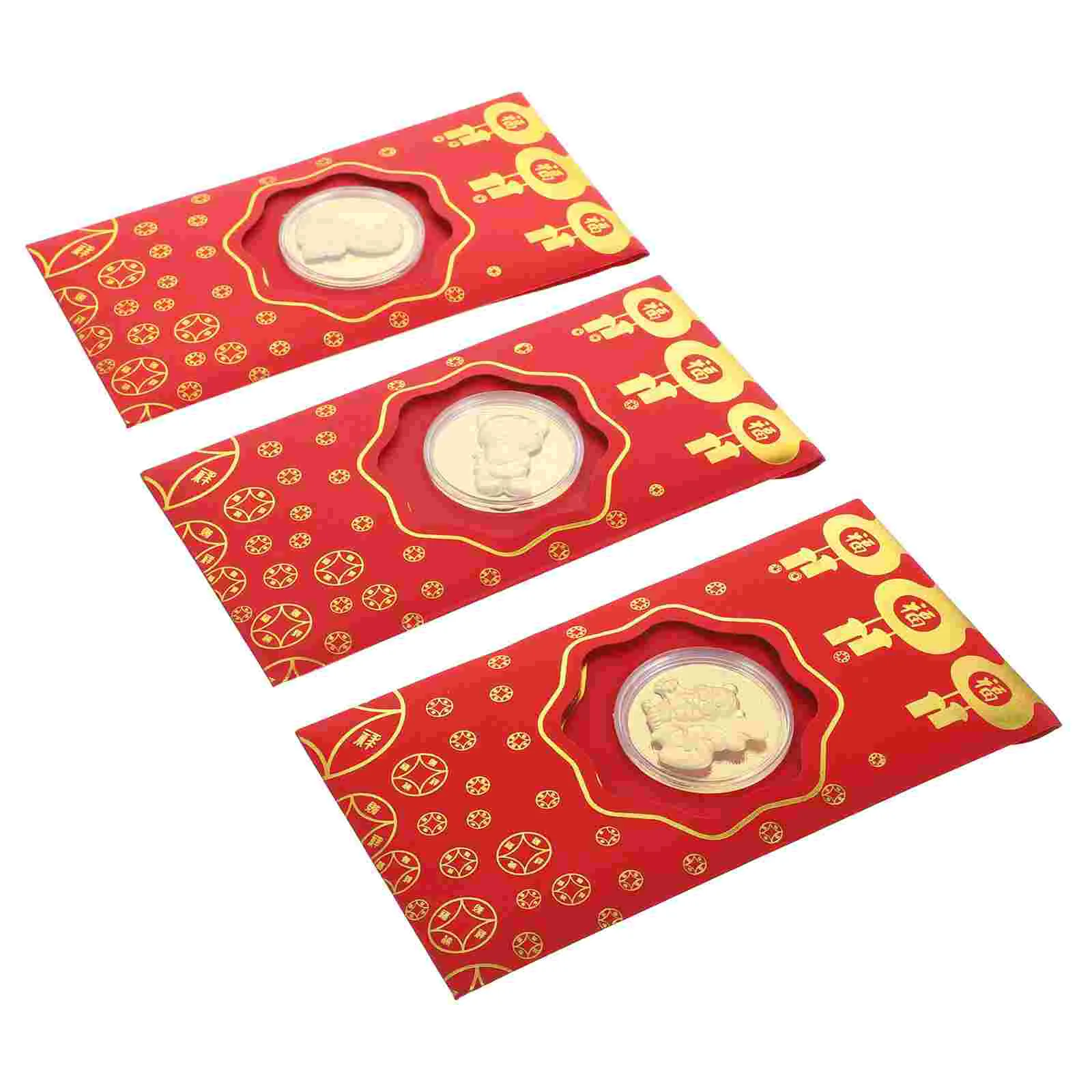 

3Sets New Year 2022 Red Packets Cartoon Hongbao Envelopes for Luck Envelopes Chinese New Year Decoration