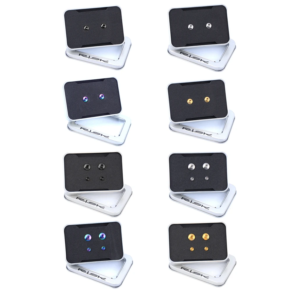 

RISK TC4 Whole Separate Oil Cylinder Lid Bolts For Bike Brake Lever TC4 Titanium Disc Fixed Screw Bicycle Hydraulic Brake Bolt