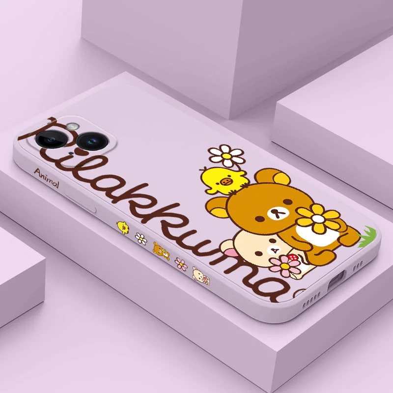 

Suede Bear Phone Case For iPhone 15 14 13 12 11 X XR XS SE2 SE2020 8 7 6 6S Plus Pro Max Mini Silicone Cover