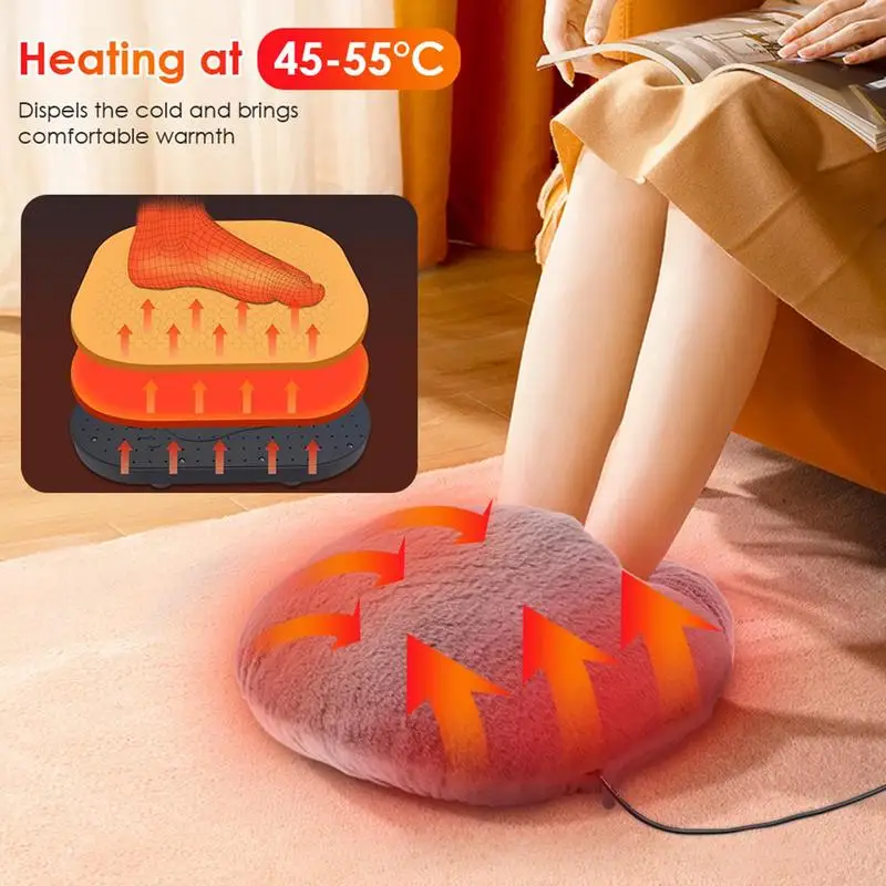 

Electric Foot Warmer gagdet USB Heated Feet Warmers Anti-slip Point Design Rapid Heating Foot Warmer For Winter Heated Pads