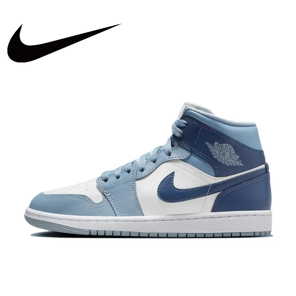 Оригинальные Модные мужские и женские баскетбольные туфли Nike Air Jordan 1 белого