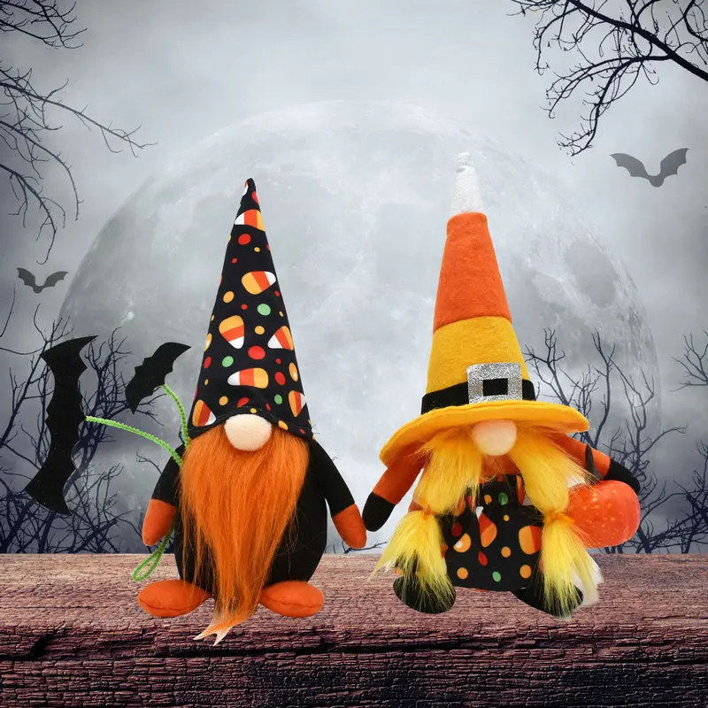 

Halloween Faceless Glow Doll Decoration Witch Pumpkin Ghost Warm Light Toys For Children Halloween Elf on Shelf Accessories