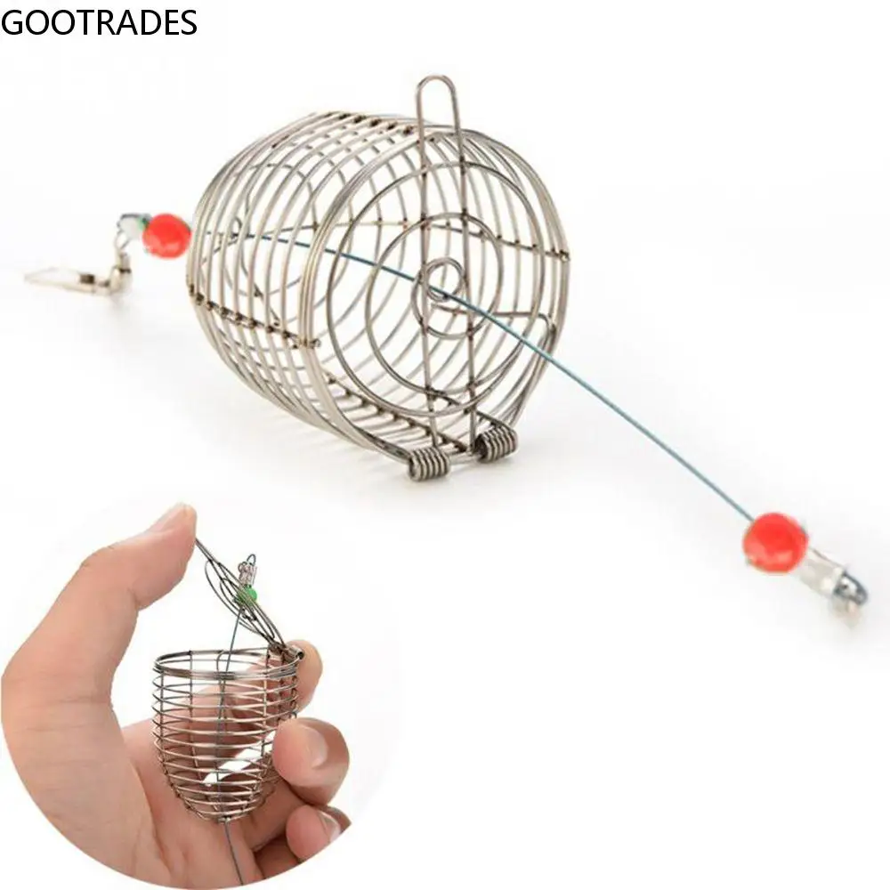 

1 PC Stainless Steel Fishing Bait Cage Large Fishing Feeder 6*4cm Medium 4.5*4cm Small 4*3.5cm Fishing Accessories Trap Tool