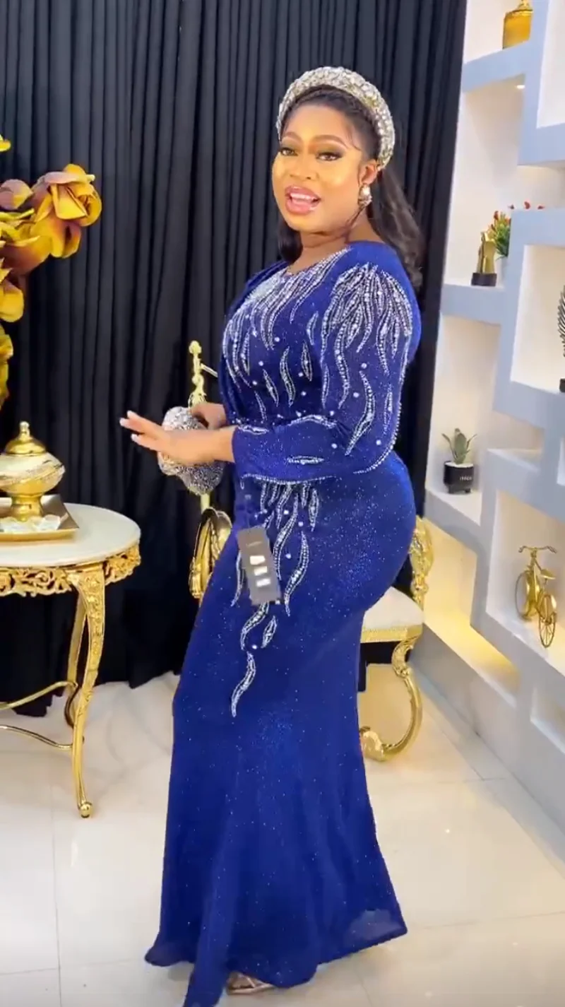African Beaded Muslim Dress Kaftans For Women Abaya Dubai Turkey Moroccan Party Dresses Islamic Clothing Caftan Robe Musulmane