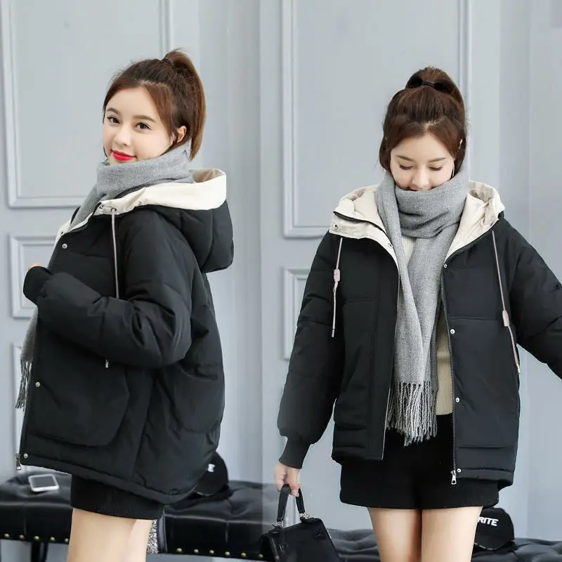 Down Jacket Women Korean Parkas Thick Coats Women's Down Jacket 2022 Winter Down Coats Puffer Jacket with Hat Oversized Coats