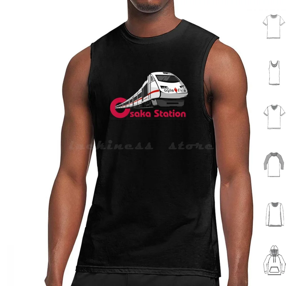 

Station Graphic Design Tank Tops Vest Sleeveless Japan Japanese Manga Tokyo Asian Asia Kanji Weeb Waifu Comic Us Open Grand