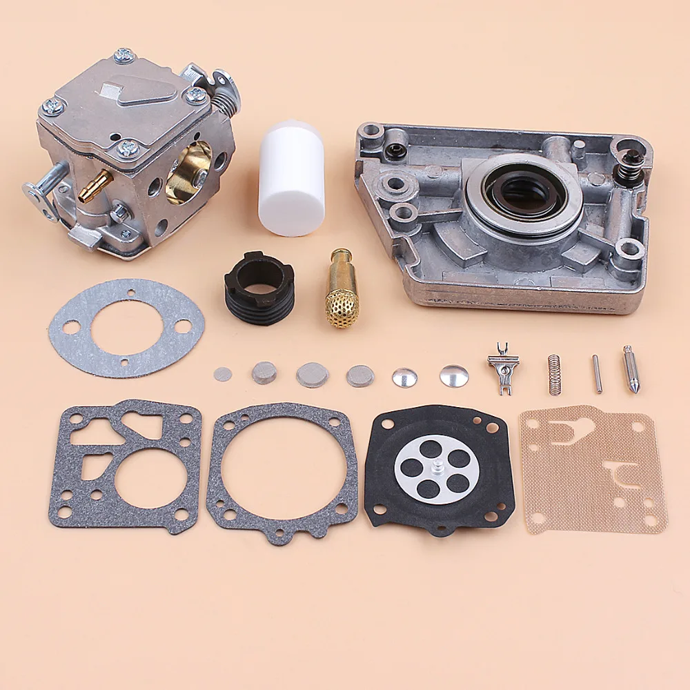 Carburetor Carb Oil Pump Worm Gear Kit Diaphragm For Husqvarna 61 266 268 272 272XP Husky Chainsaw Tillotson HS254B RK-23HS |