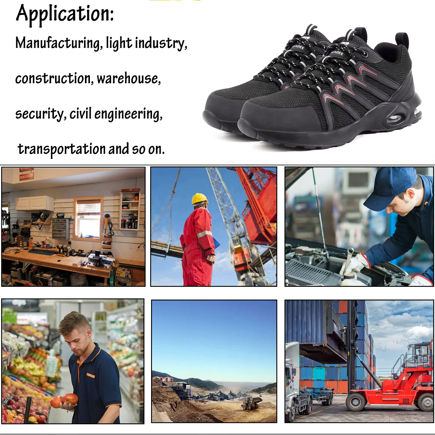 Кроссовки SUADEX на воздушной подушке для мужчин и женщин легкие безопасные рабочие