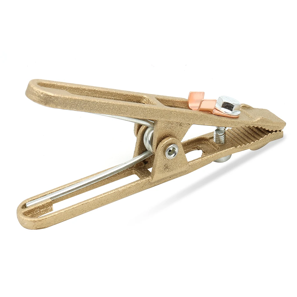 

Brass Welding Ground Clamp A Shape High Conductivity Professional 260A Anti-rust Plating Replace Earth Clip Holder
