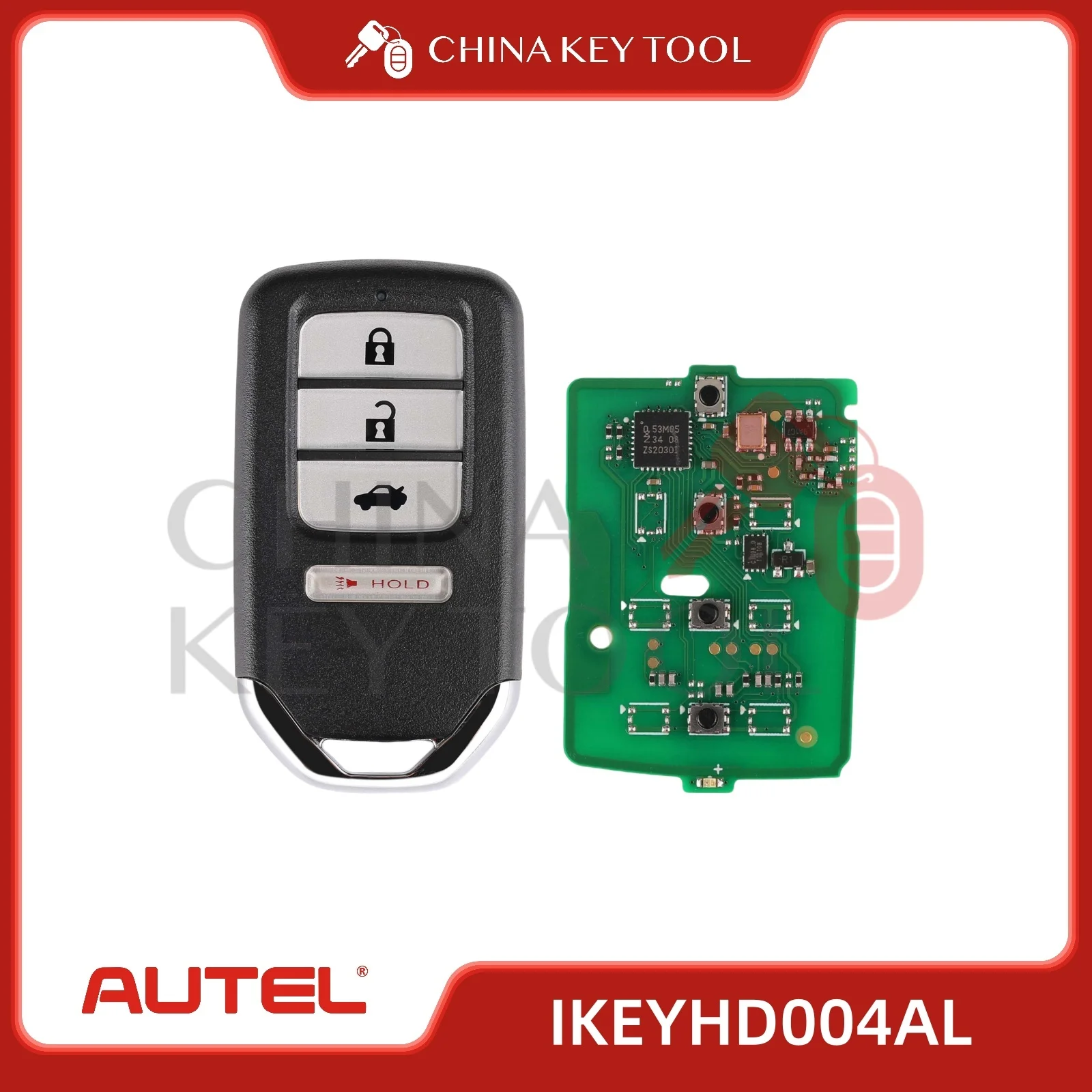 

1 шт. Autel IKEYHD004AL HD004ALUniversal умный дистанционный ключ 4 кнопки для Honda для Autel смарт-ключ для KM100 IM508 IM608 KM100E