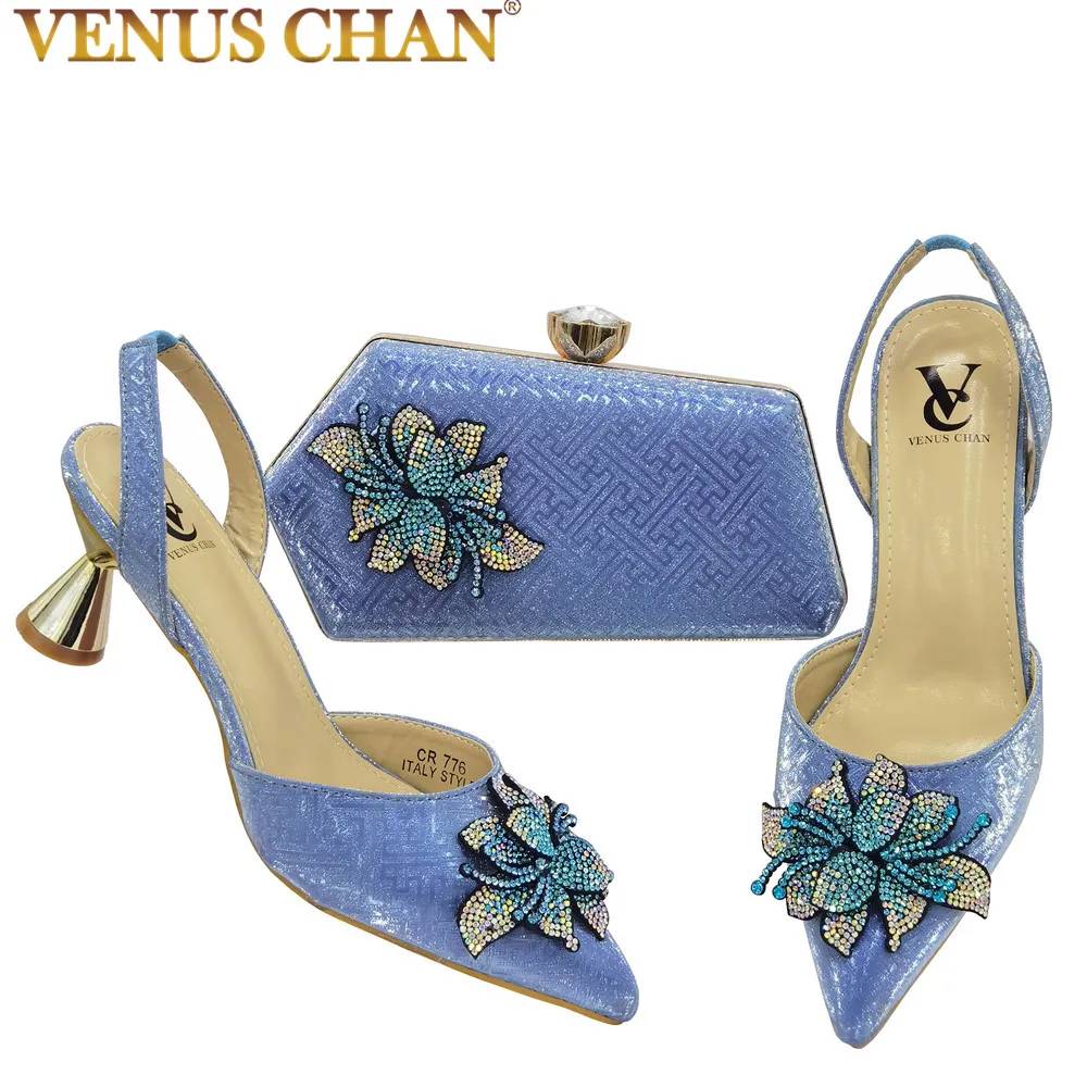 

Latest Shoes and Bag Set African Sets High Quality Nigeria Party Shoes and Matching Bag Set High Heeled Women Shoes for Wedding