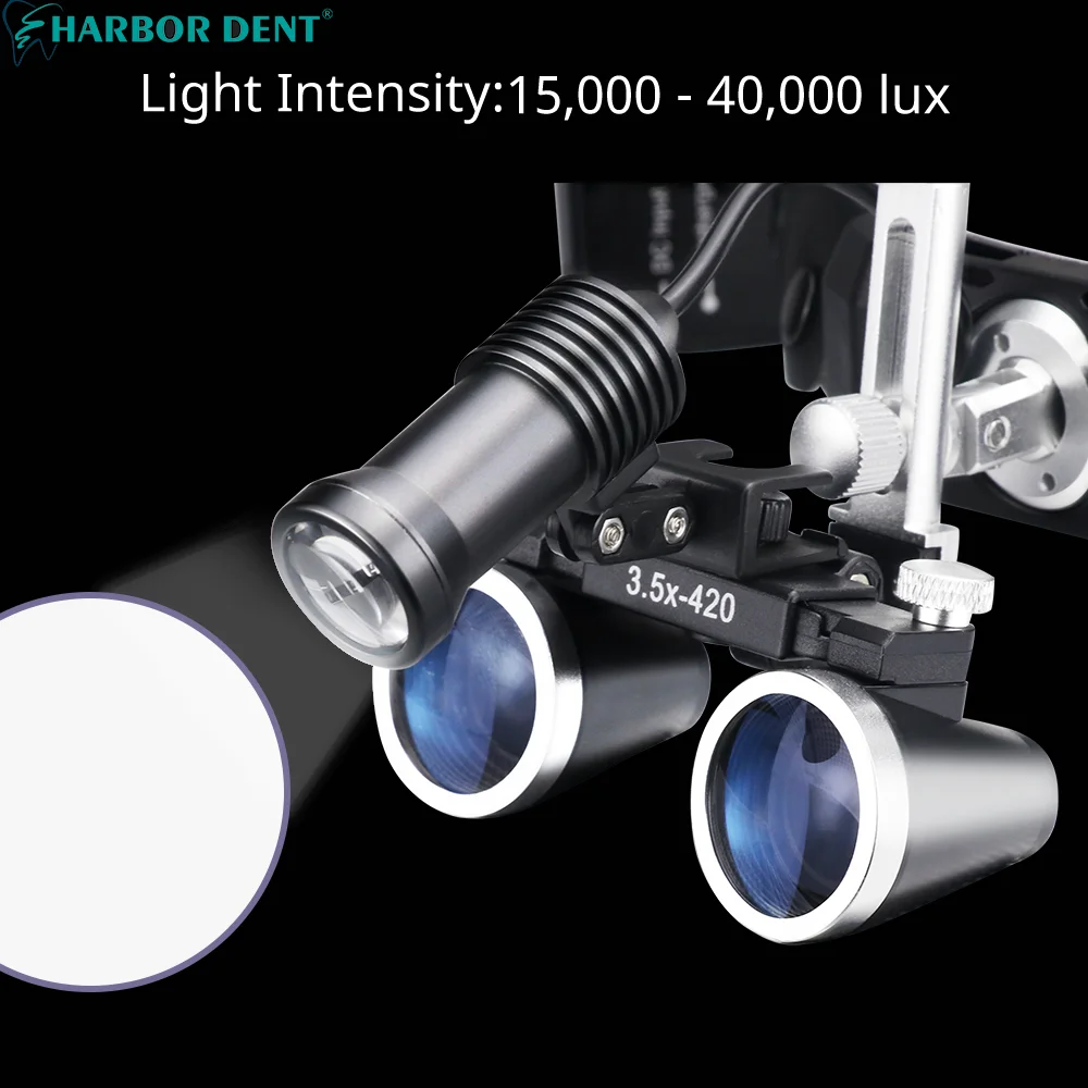 Стоматологическая лупа налобный фонарь 5 Вт с 2 5x/3 5x бинокулярной лупой для