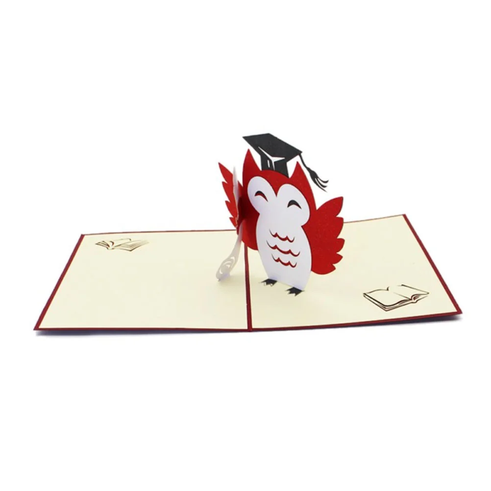 

1 Pc Greeting Cards Foldable Doctoral Hat Shaped Blessing Gift Cards Greeting Paper for Graduation Thanksgiving