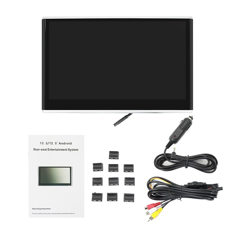 

13.3 Inch Android 2GB+32GB Car Headrest Monitor 4K 1080P Touch Screen WIFI/Bluetooth/USB/SD/HDMI/FM