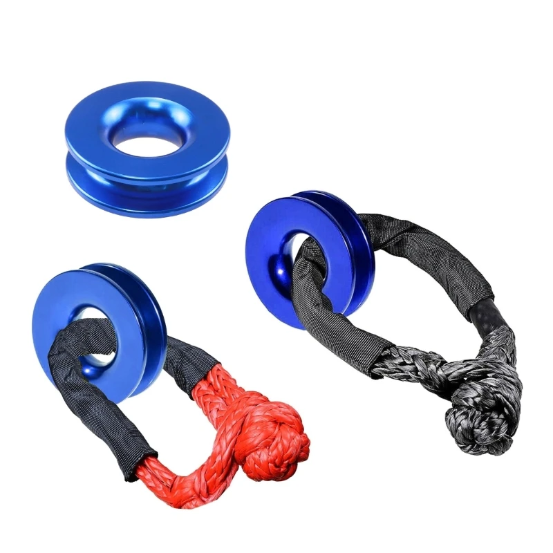 

Recovery Ring Snatch Block Pulley 41000lbs, Soft Shackle Tow Winch Rope Straps