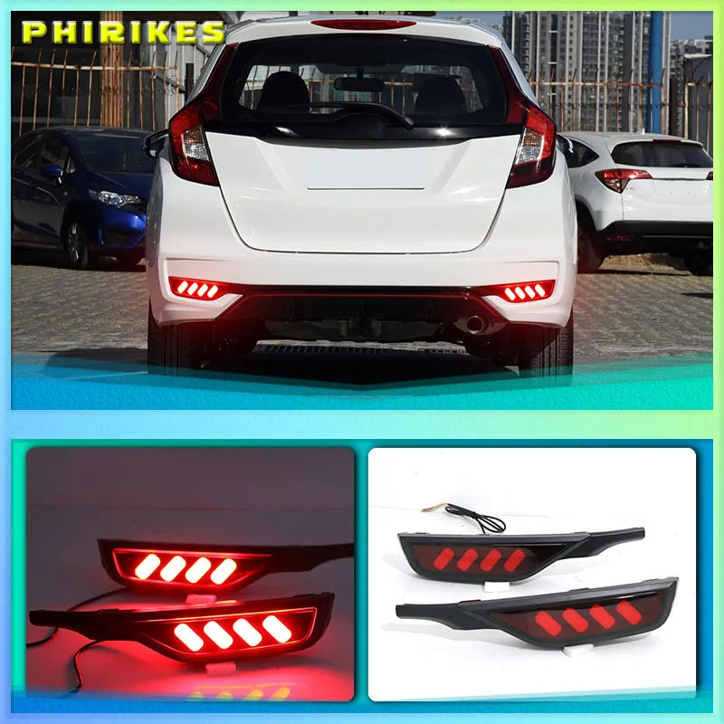 LED Tail Red Rear Bumper Reflector Light Lamp Stop Fog Brake Light For Honda JAZZ Fit 2010-2013