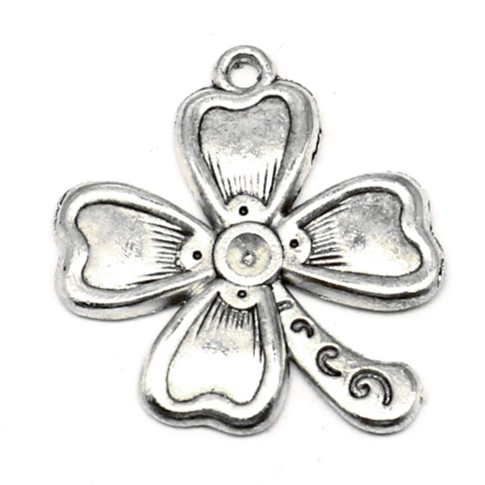 

5 pieces 24x28mm Four-leaf clover charms Jewelry making best gift