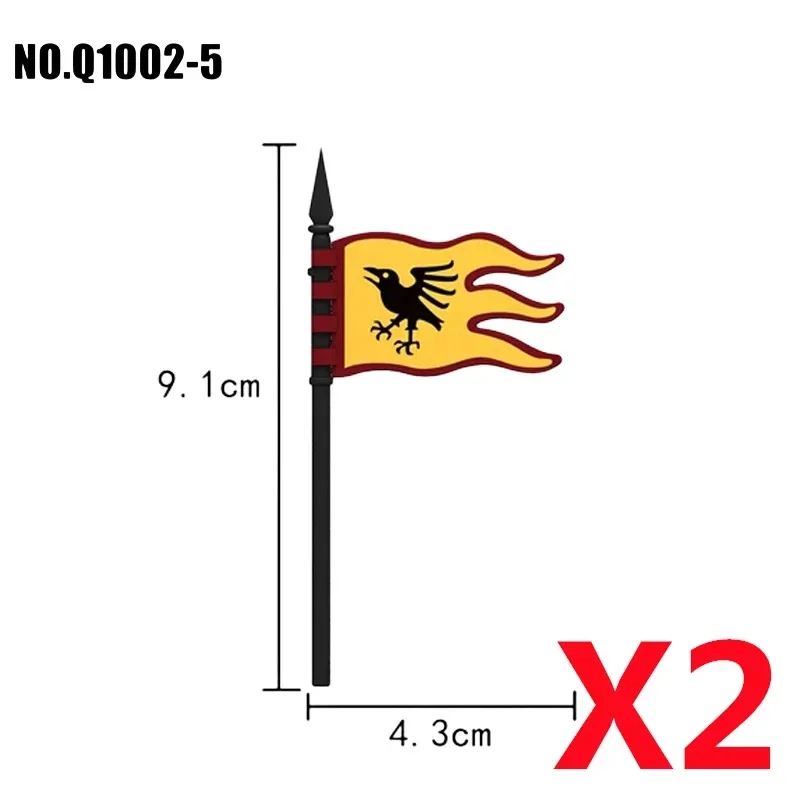 Конструктор MOC средневековый Красный Лев черный орел замок солдат рыцарь лошадь