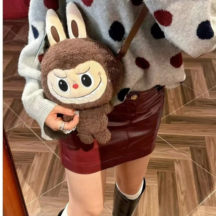 2024 сумка Labubu через плечо милый рюкзак с мультяшной куклой новинка для студентов