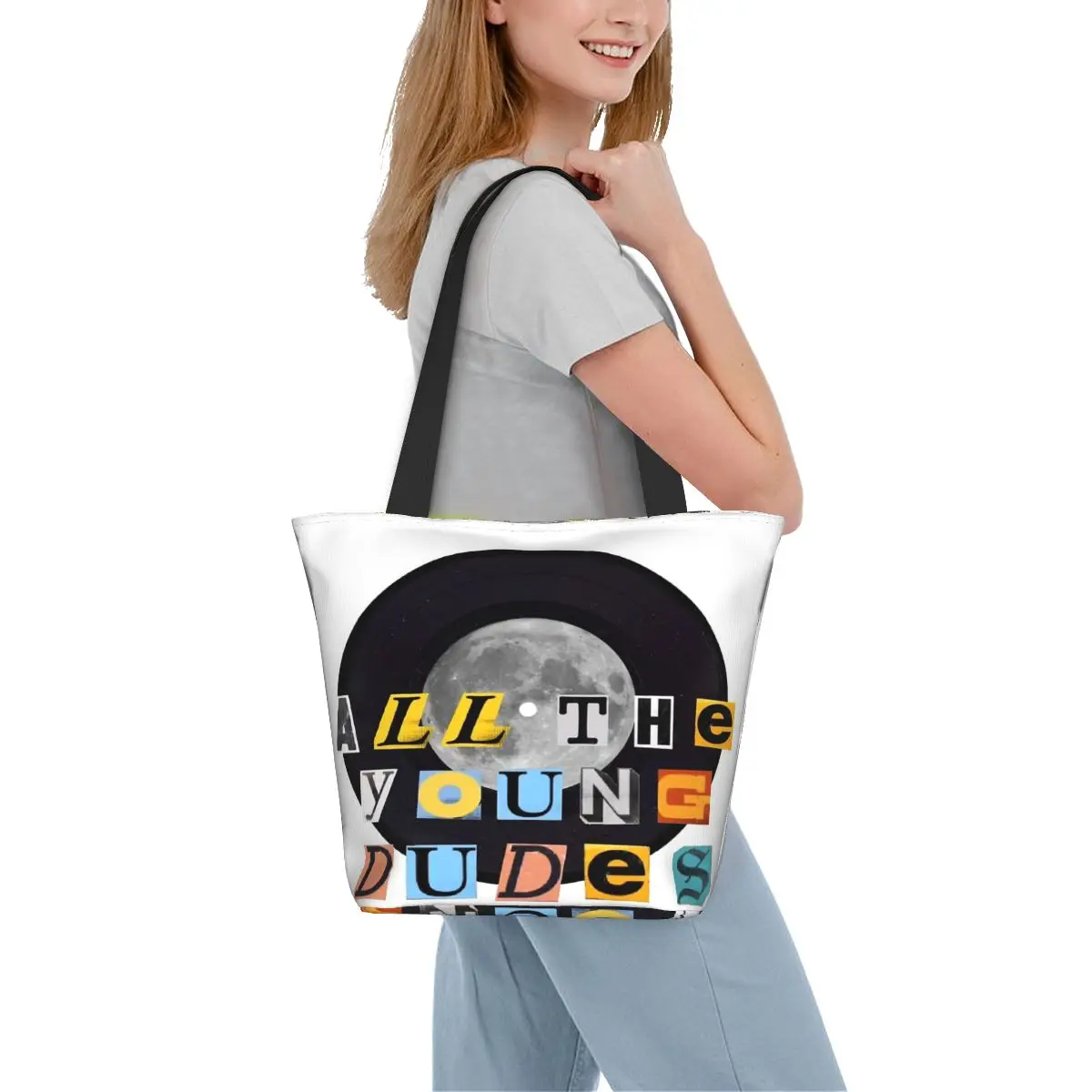 Сумка-тоут через плечо для покупок большая вместимость