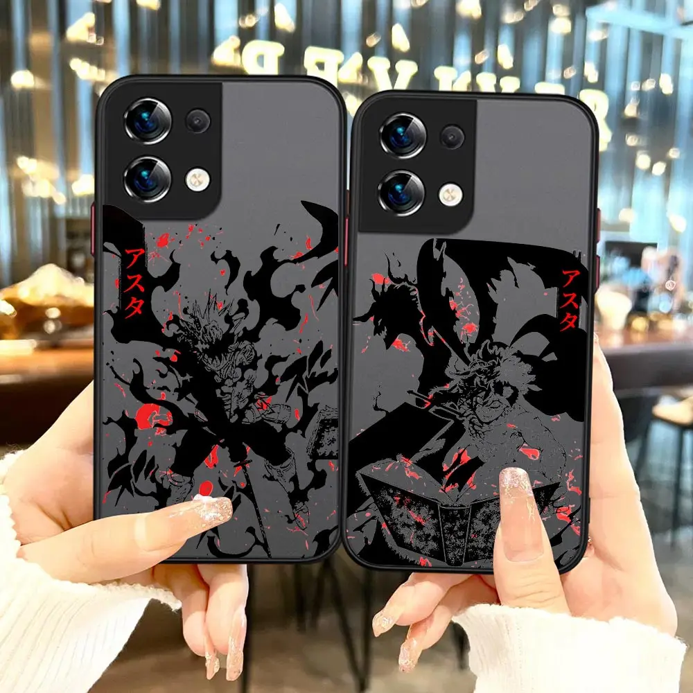 

Black Clover Asta Comics Anime Cartoon Matte For OPPO Reno 8 5G Case For OPPO Reno 8 7 7Z 6Z 6 5 Pro Plus 4 4SE 3 2 2F Pro Plus