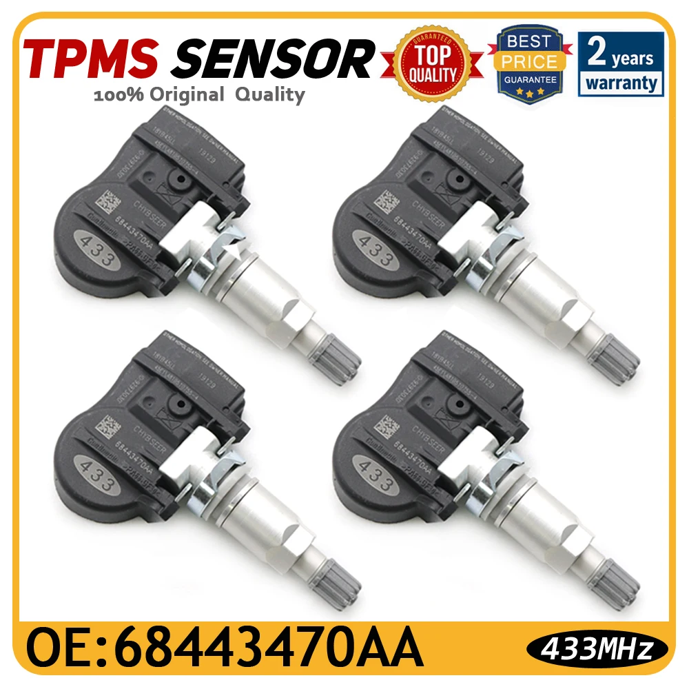 

68443470AA автомобильная шина TPMS система контроля давления в шинах, датчик для DODGE DURANGO, JEEP GRAND CHEROKEE 2020, 2021, 433 МГц